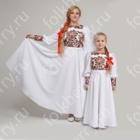 Платье Аврора, белое, длинное